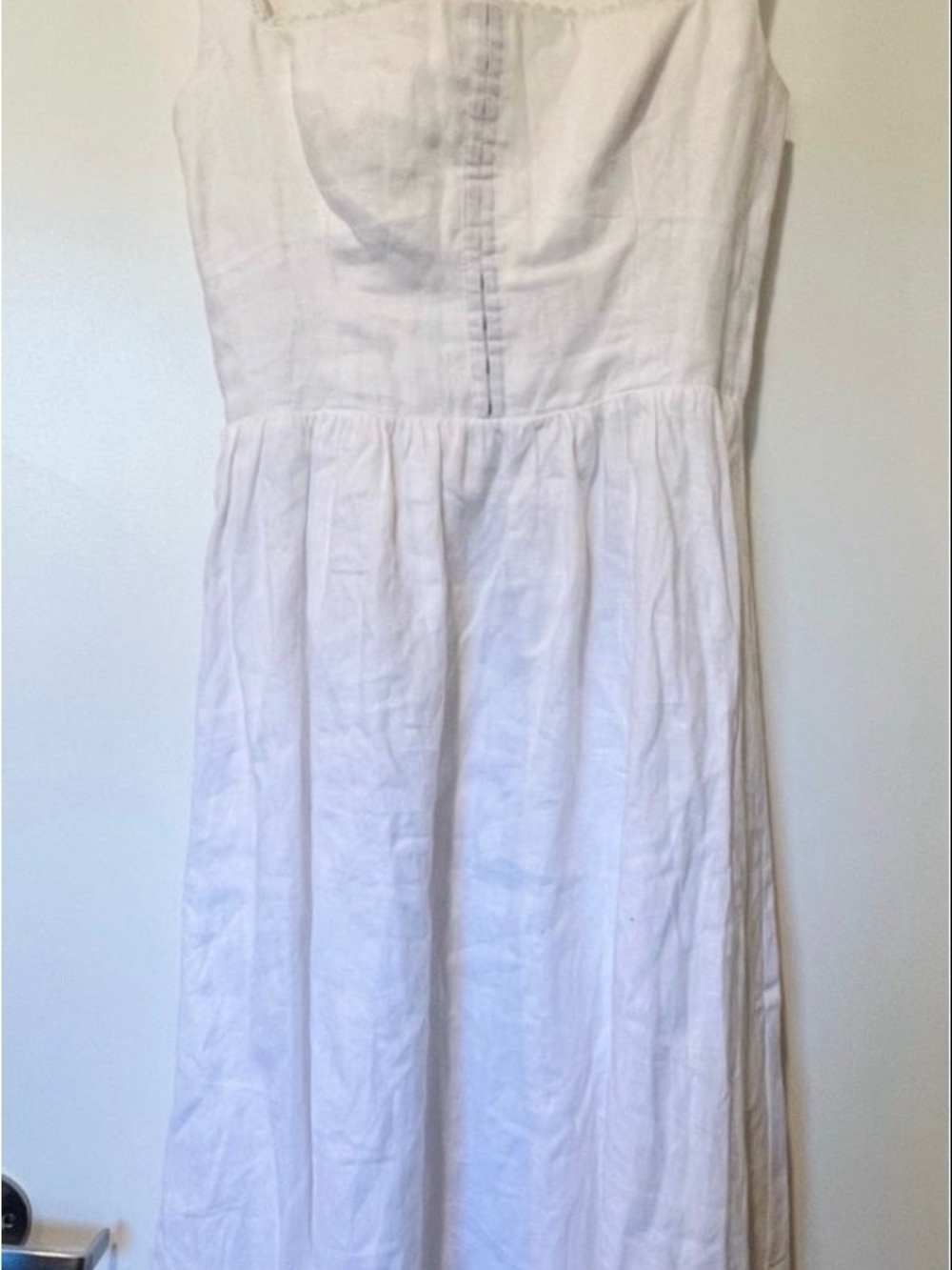 Reformation White Square-Neck Midi Dress with Button Front - Picture 8 of 11